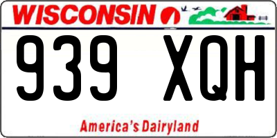 WI license plate 939XQH