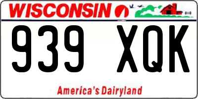 WI license plate 939XQK