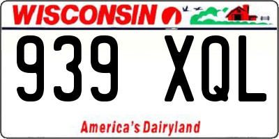 WI license plate 939XQL