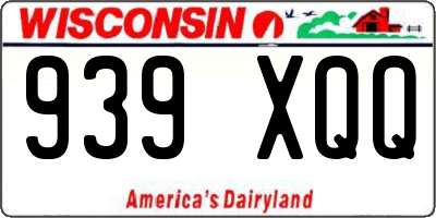 WI license plate 939XQQ