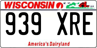 WI license plate 939XRE
