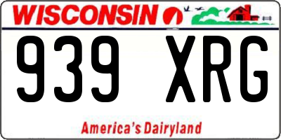 WI license plate 939XRG