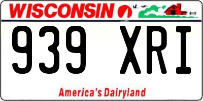 WI license plate 939XRI