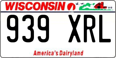 WI license plate 939XRL