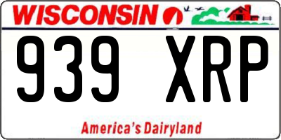 WI license plate 939XRP