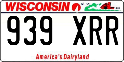WI license plate 939XRR