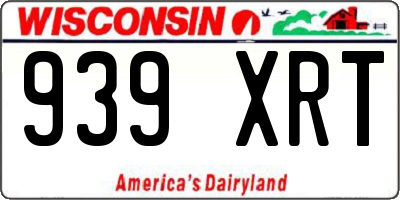 WI license plate 939XRT