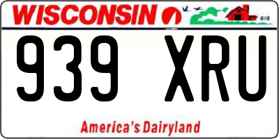 WI license plate 939XRU