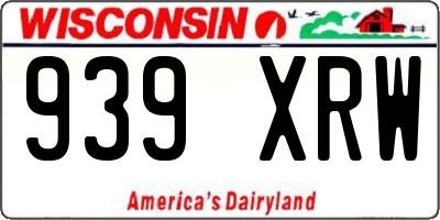 WI license plate 939XRW