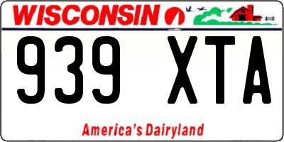WI license plate 939XTA