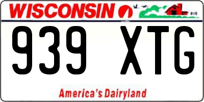 WI license plate 939XTG