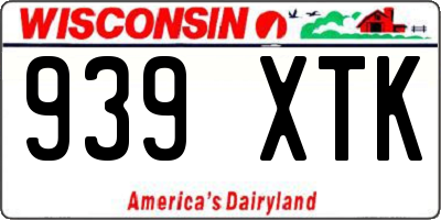 WI license plate 939XTK