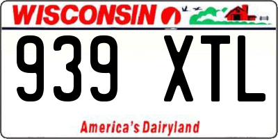 WI license plate 939XTL