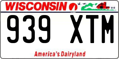 WI license plate 939XTM