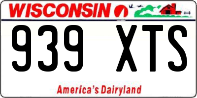 WI license plate 939XTS
