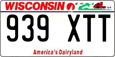 WI license plate 939XTT