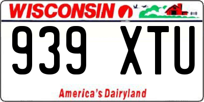 WI license plate 939XTU