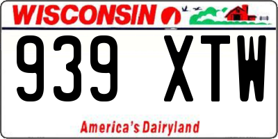 WI license plate 939XTW