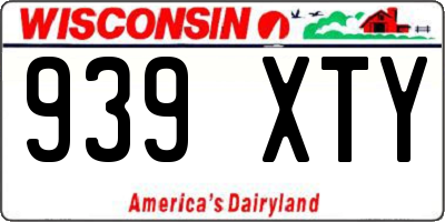 WI license plate 939XTY