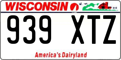 WI license plate 939XTZ