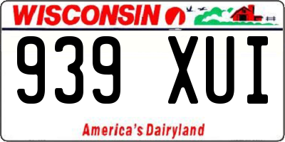 WI license plate 939XUI