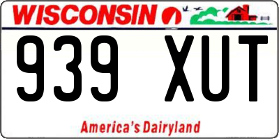WI license plate 939XUT