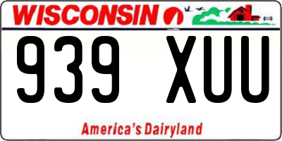 WI license plate 939XUU