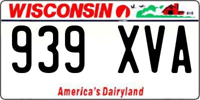 WI license plate 939XVA