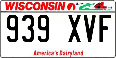 WI license plate 939XVF