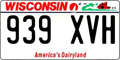 WI license plate 939XVH