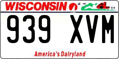 WI license plate 939XVM