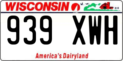 WI license plate 939XWH