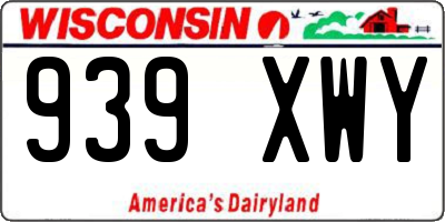 WI license plate 939XWY