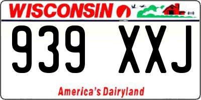 WI license plate 939XXJ
