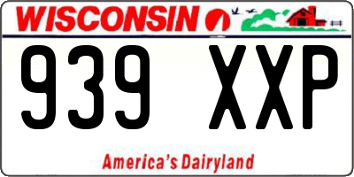 WI license plate 939XXP