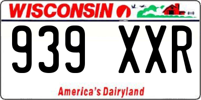 WI license plate 939XXR