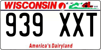 WI license plate 939XXT