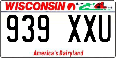 WI license plate 939XXU