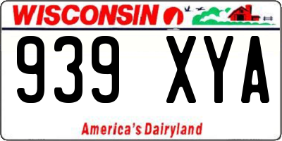 WI license plate 939XYA