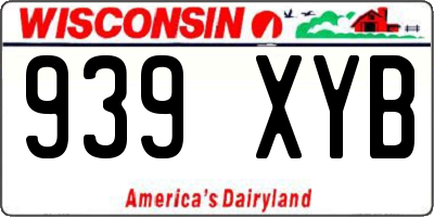 WI license plate 939XYB