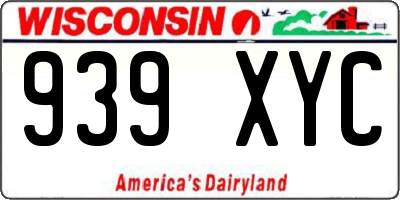 WI license plate 939XYC