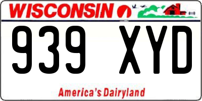 WI license plate 939XYD
