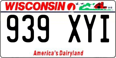 WI license plate 939XYI