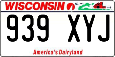 WI license plate 939XYJ