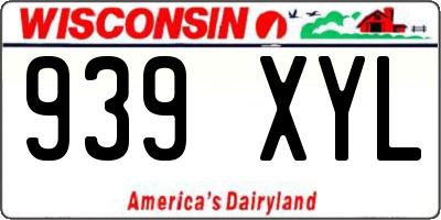 WI license plate 939XYL