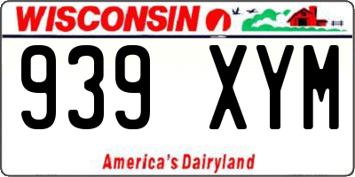 WI license plate 939XYM