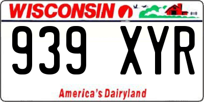 WI license plate 939XYR