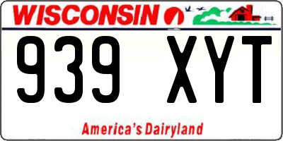 WI license plate 939XYT