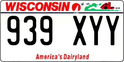 WI license plate 939XYY