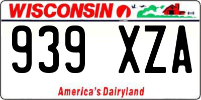 WI license plate 939XZA